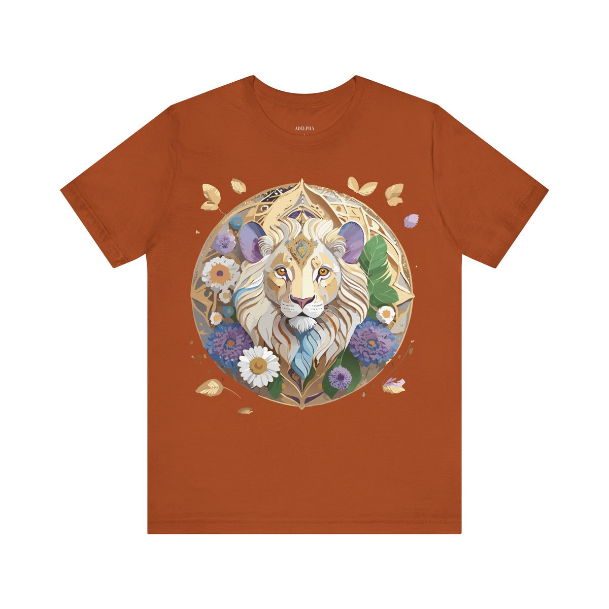 Medallion Graphic Unisex Cotton Bella+Canvas Tee with Floral Art Design m65