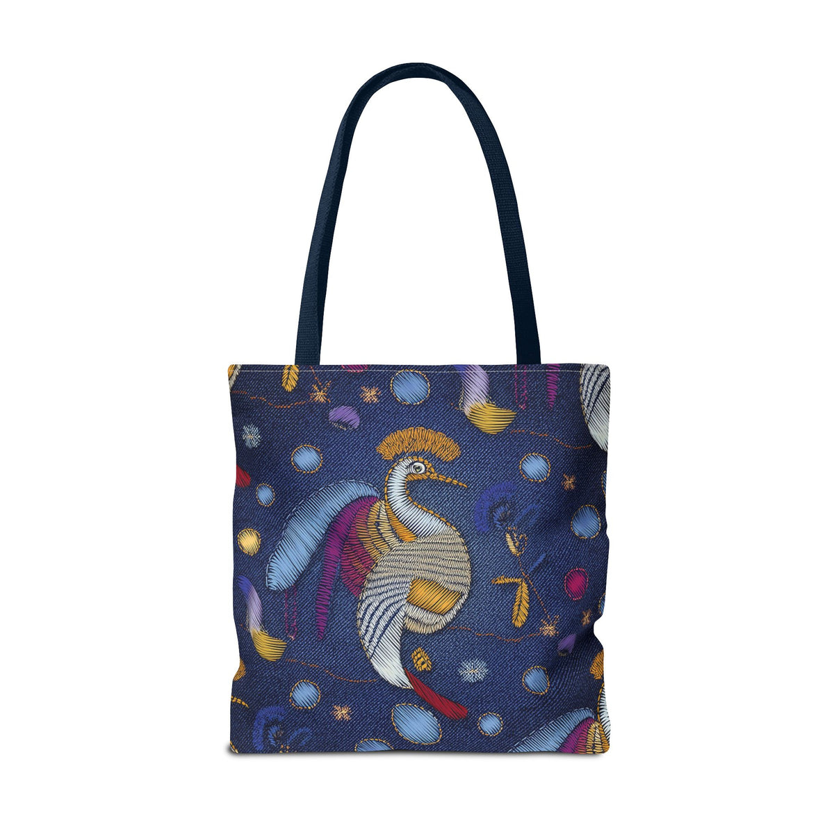 Denim Fabric Imitation Print Unisex Canvas Bag Poly Spun 3 Sizes Tote Bag 194-4