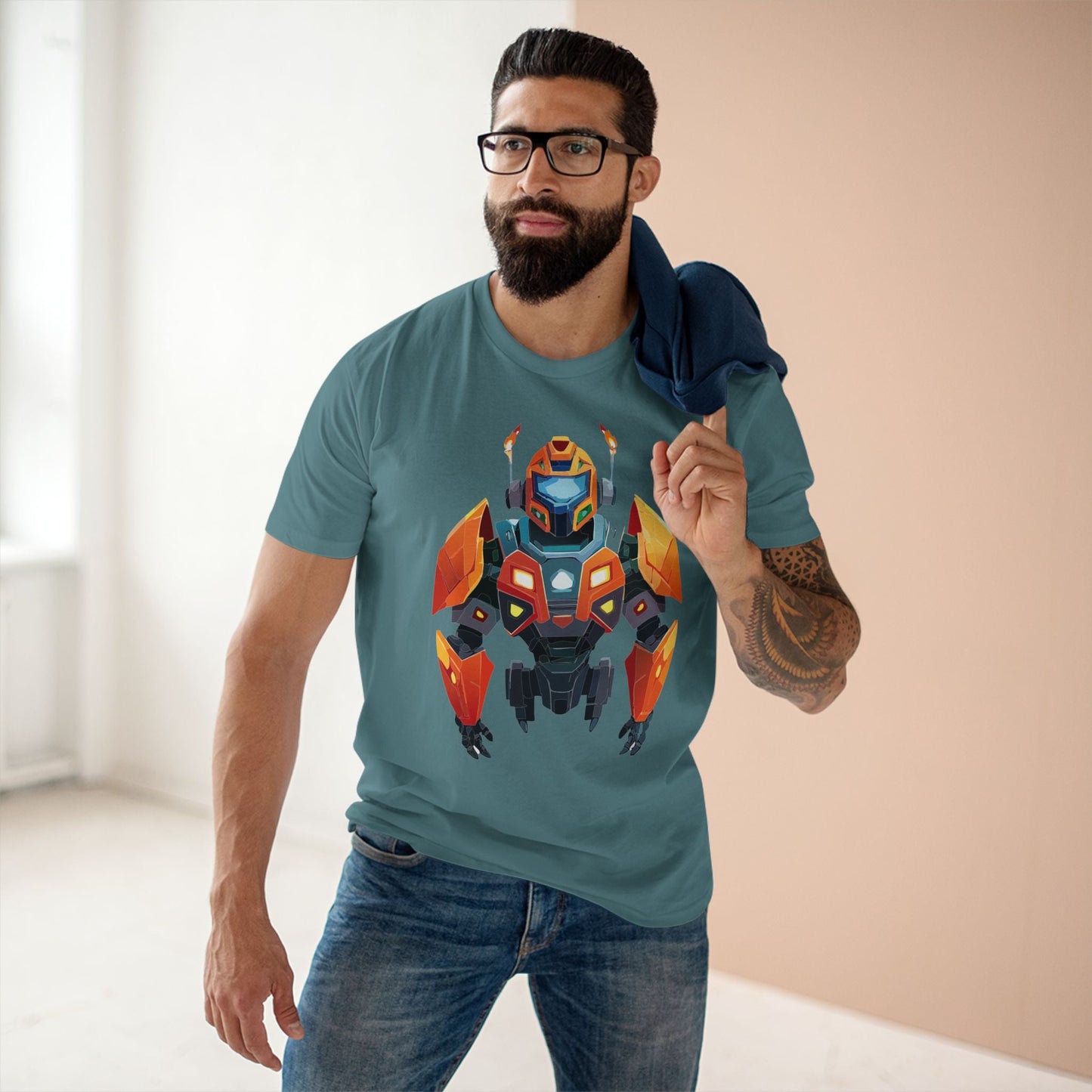 Cyborg Robot Graphic Unisex 100 Cotton Staple Tee 2