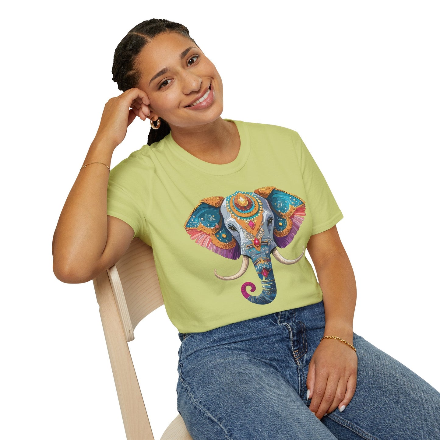 Elephant Shirt Unisex Elephant Tee Softstyle Cotton Gildan 64000 Animal Tee Graphic Elephant Tee