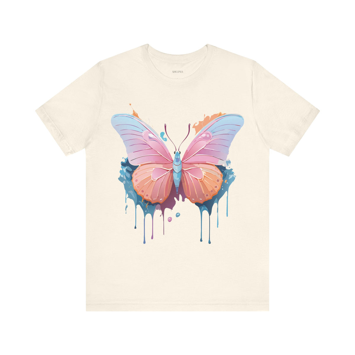 Butterfly Graphic Unisex Cotton Bella+Canvas Tee with Art Design n10