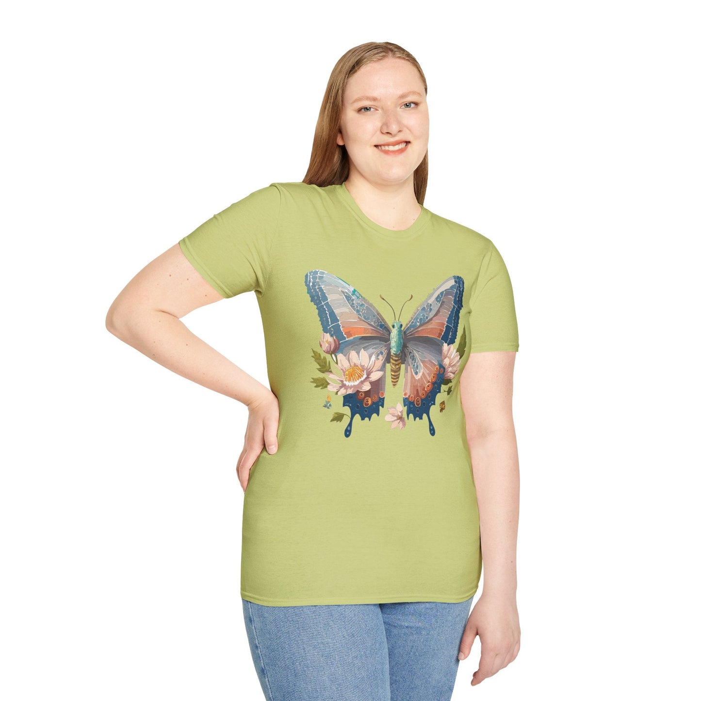 Butterfly Shirt Unisex T Shirt Monarch Design Softstyle 64000 Ring Spun Cotton Tee