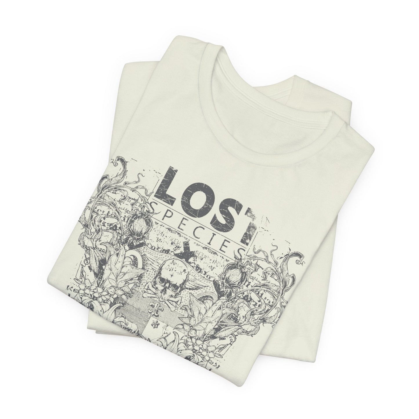 Lost Species Tee Floral Wildlife Illustration Rock Band T-Shirt A-7