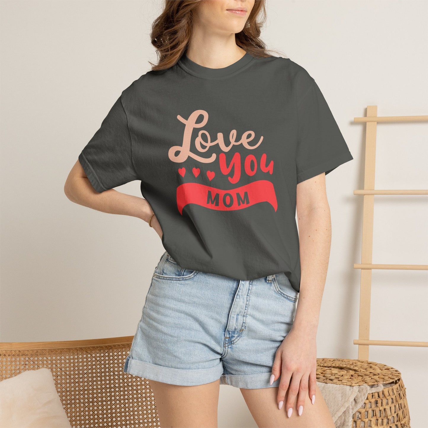 Mom T-shirt Mother Day Mama Tee Unisex Comfort Colors Garment-Dyed Cotton h50