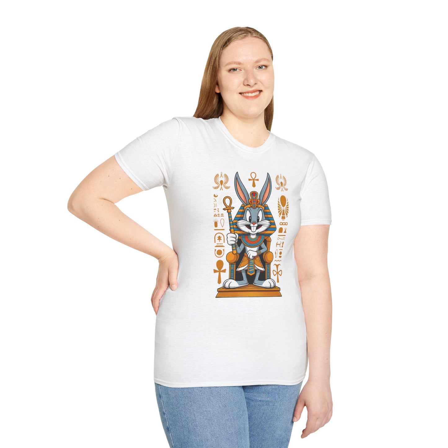 Bugs Bunny T Shirt Unisex Softstyle 64000 Cartoon Animation Tee Ring Spun Cotton
