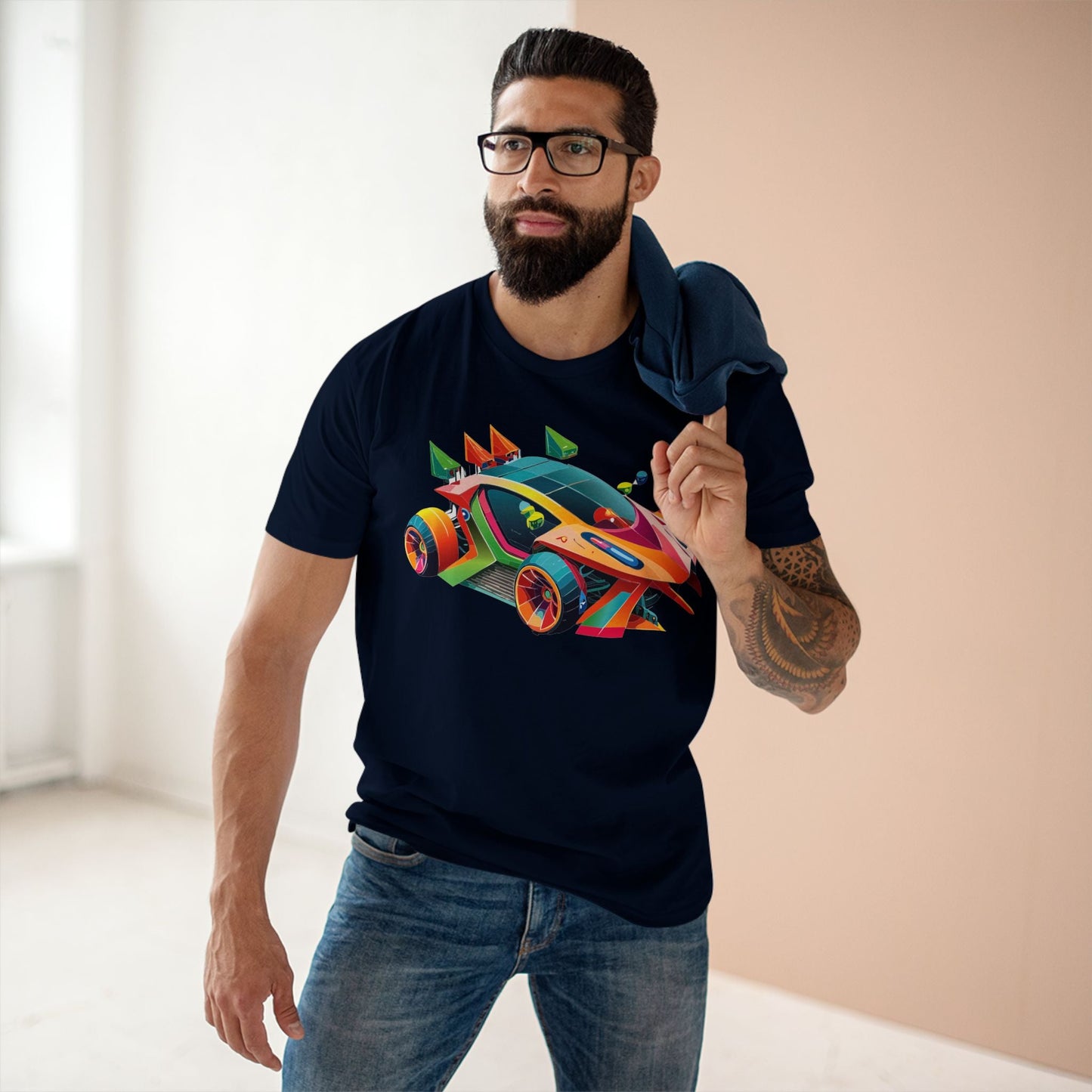 Car Graphic Unisex 100 Cotton Staple Tee 25