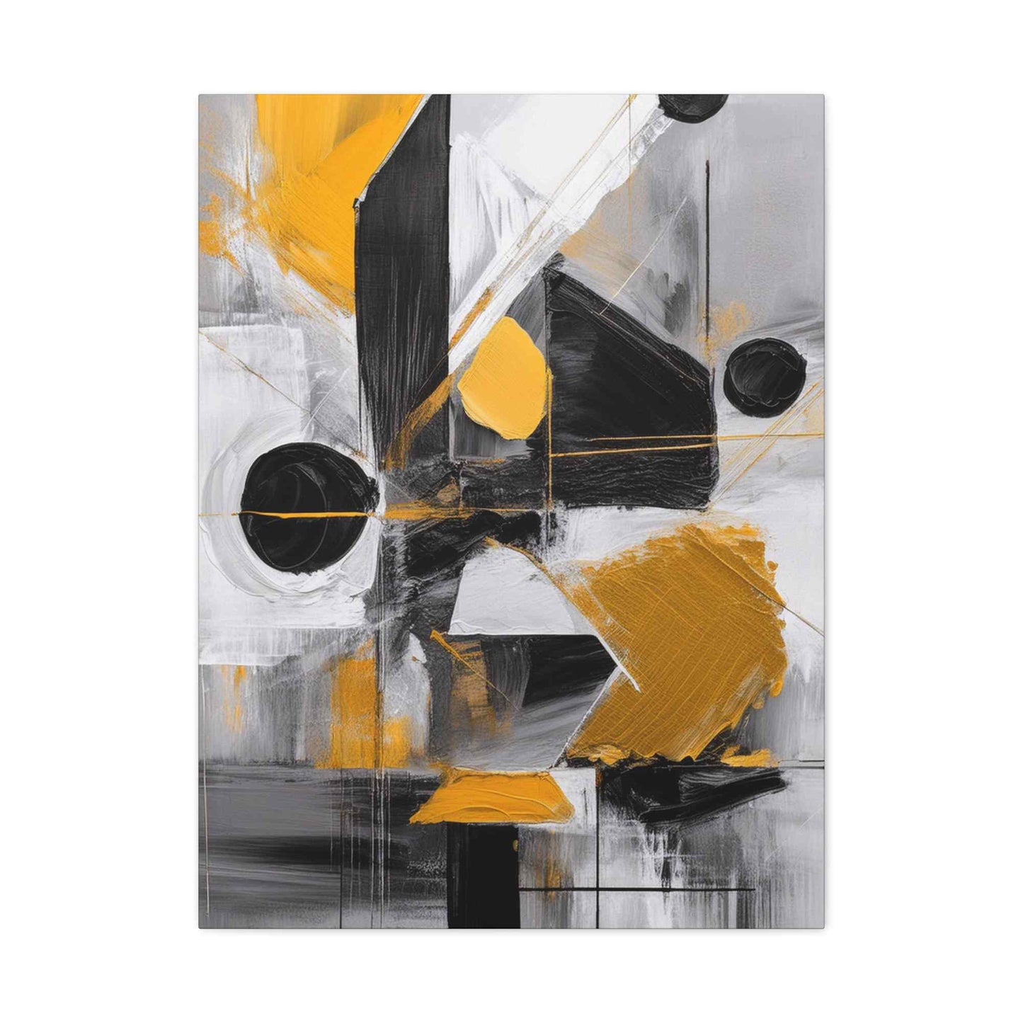 Black Abstract Painting Print Canvas 20x24,20x30,24x30, 24x32,24x36,30x40, 32x48,36x48,40x60 Pine-Wood Inner Frame ABS-20