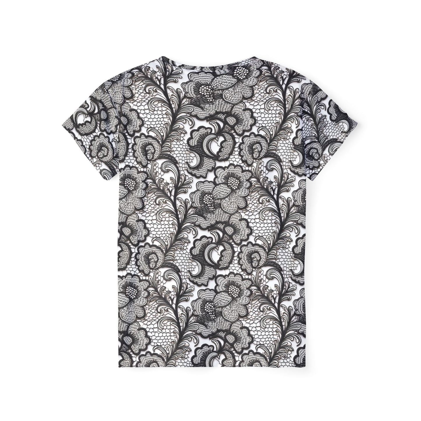 Lace Print Poly Shirt, Poly Shirt with Lace Print, Lace Shirt 3