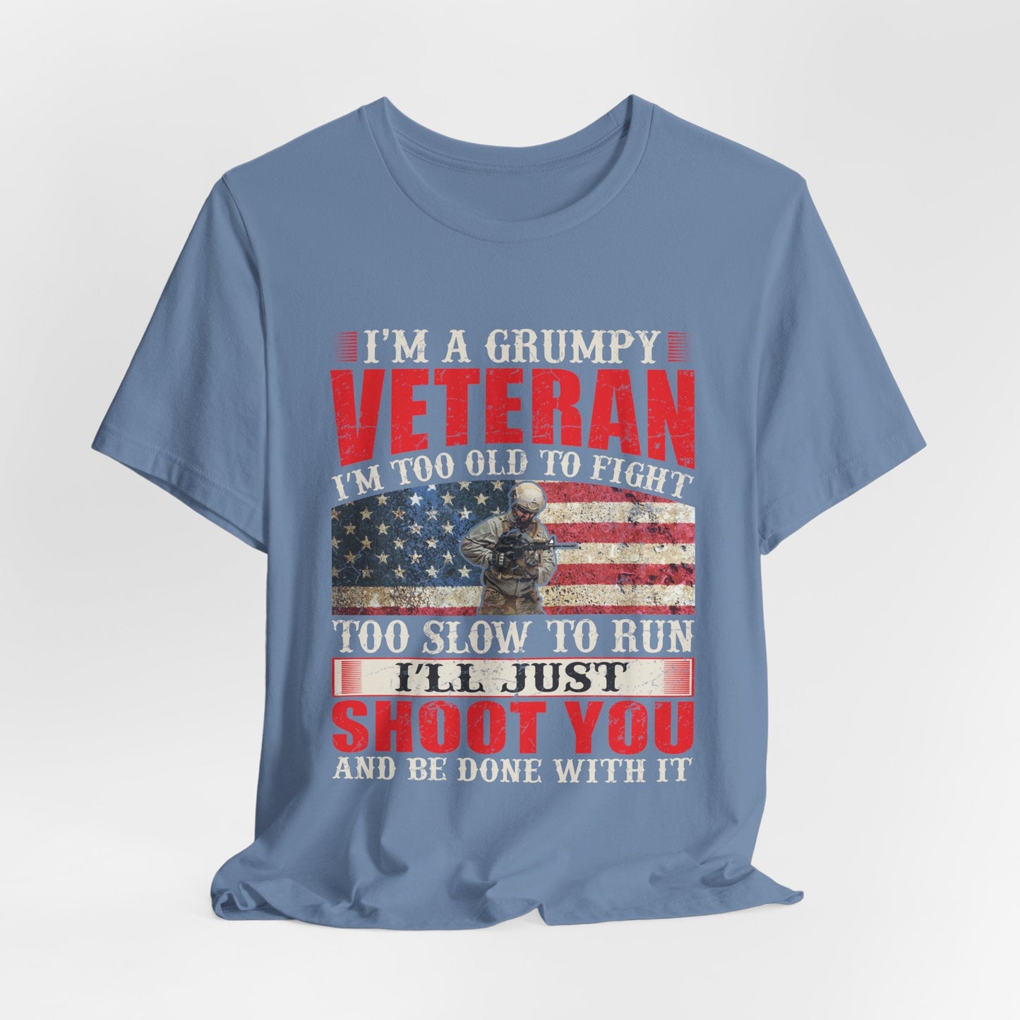 Army Veteran Patriotic Graphic Design Unisex Cotton T-Shirt v38