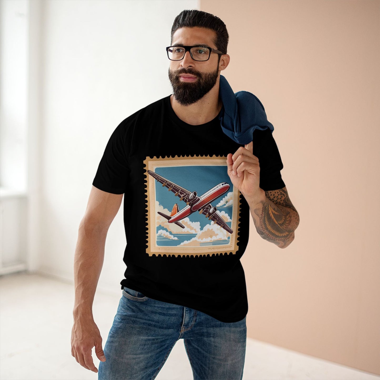 Postage Stamp Shirt Unisex Premium Cotton Tee With Original Art Design From Retro2Nova PS38