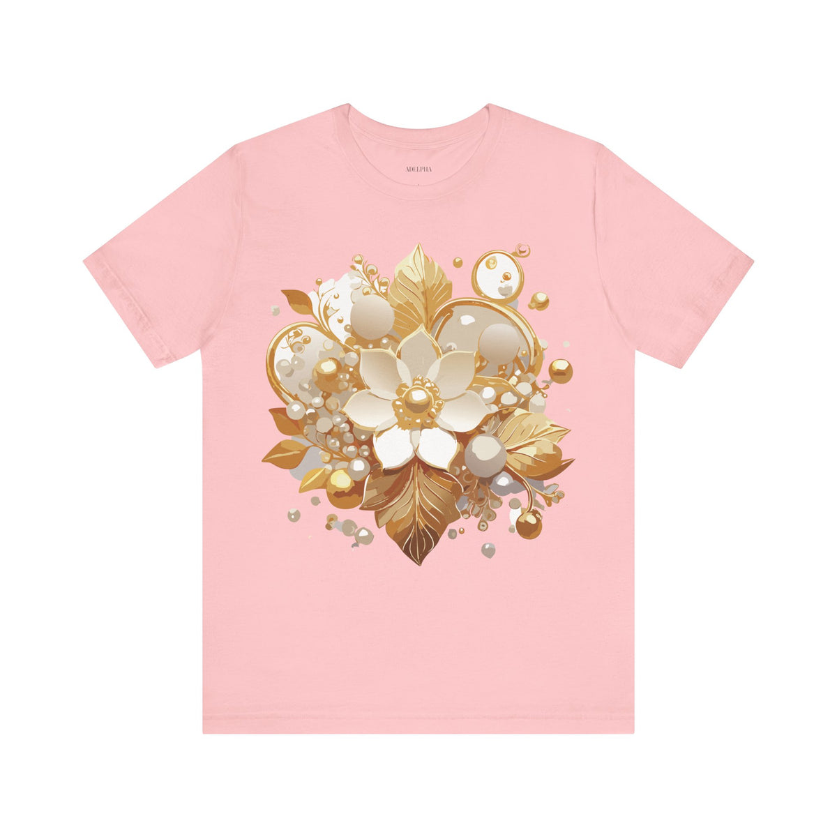 Jewelry Graphic Unisex Cotton Bella+Canvas Tee with Gemstones Art Design m22