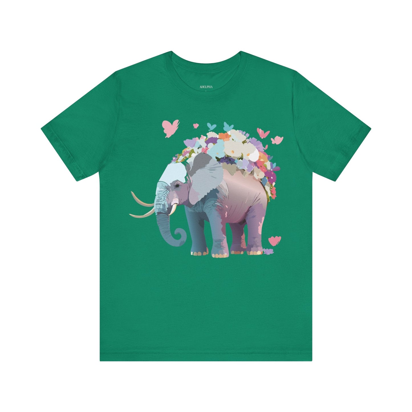 Elephant Shirt Graphic Tee Unisex Vintage Inspired Art Design By Adelpha Original Artwork