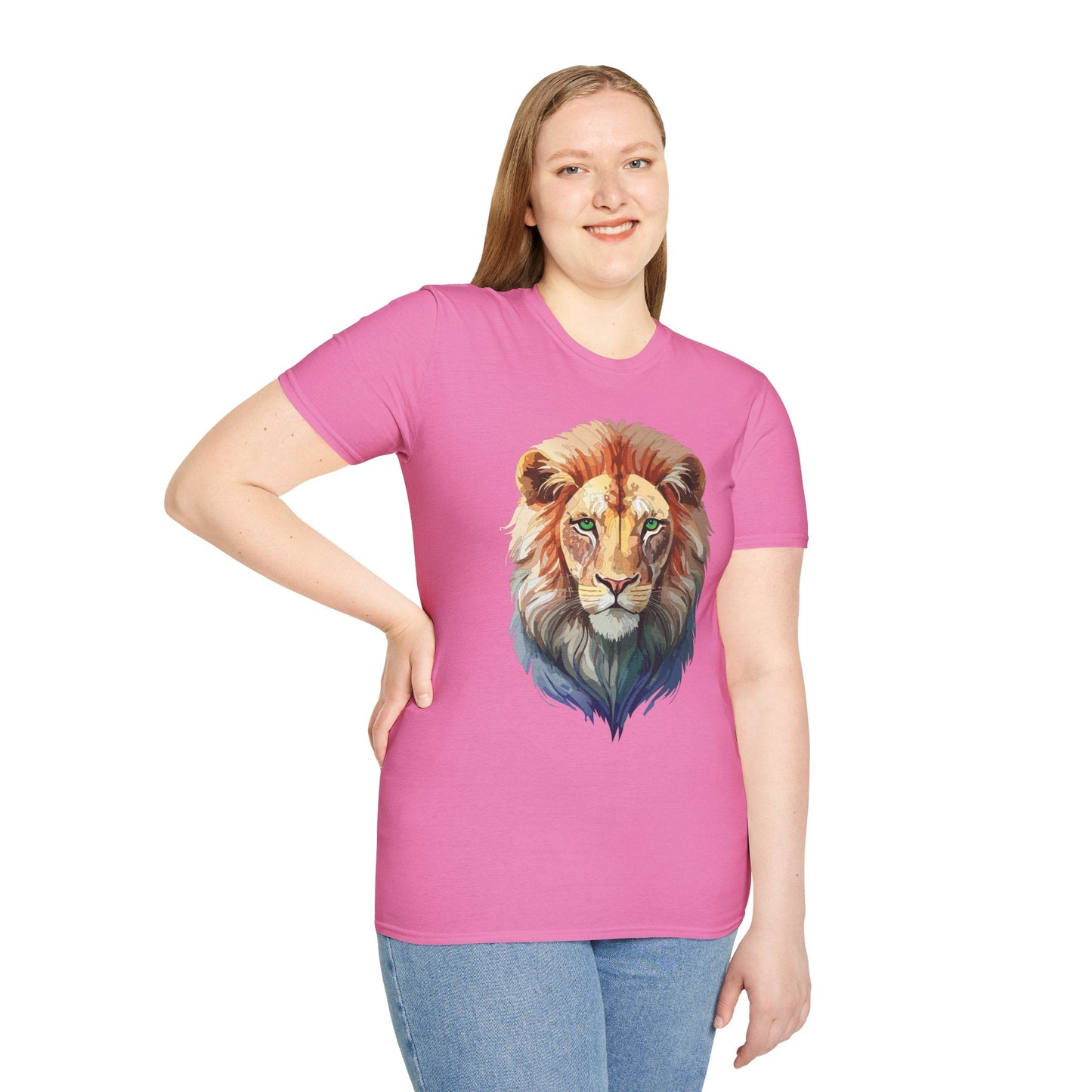Lion Shirt Unisex Animal Tee Gildan Softstyle 64000 Cotton Tee
