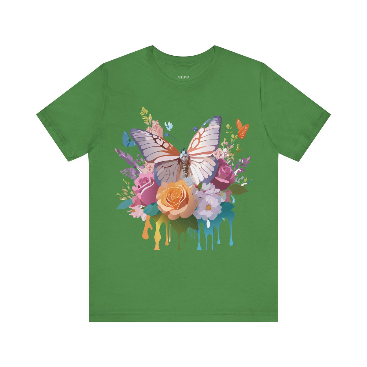 Butterfly Graphic Unisex Cotton Bella+Canvas Tee with Art Design n78