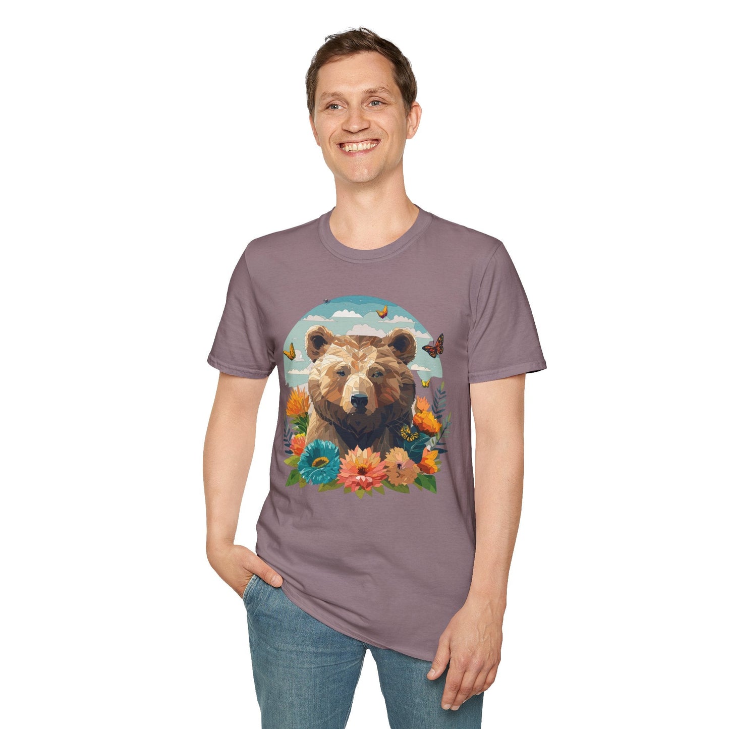 Bear T Shirt Unisex Teddy Bear Tee Softstyle 64000 One Hundred Percent Ring Spun Cotton Short Sleeve