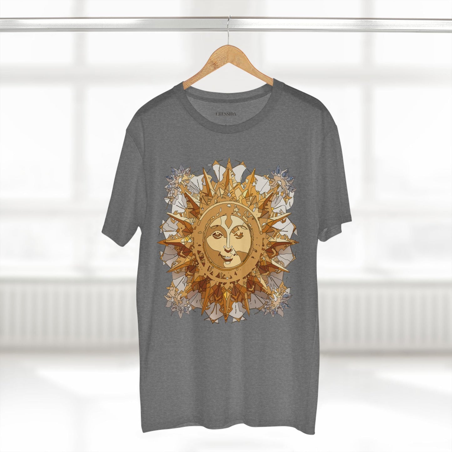 Gold Sun Graphic Unisex 100 Cotton T-Shirt with Golden Art Design 17
