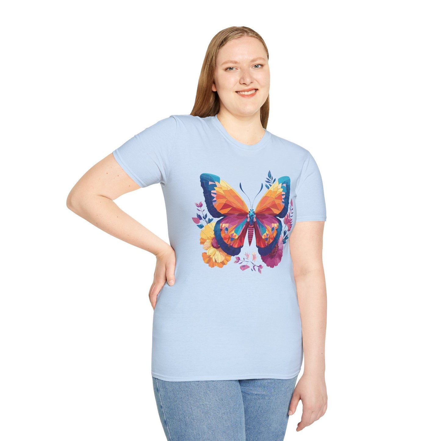 Butterfly Shirt Unisex Softstyle Short Sleeve Tee Monarch Butterfly 100 Percent Cotton