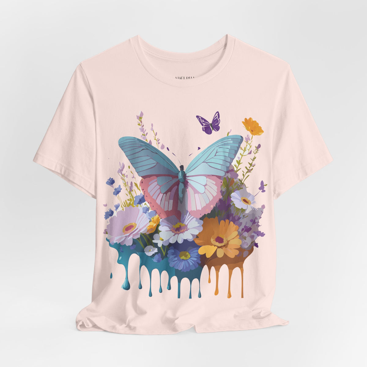 Butterfly Graphic Unisex Cotton Bella+Canvas Tee with Art Design n37