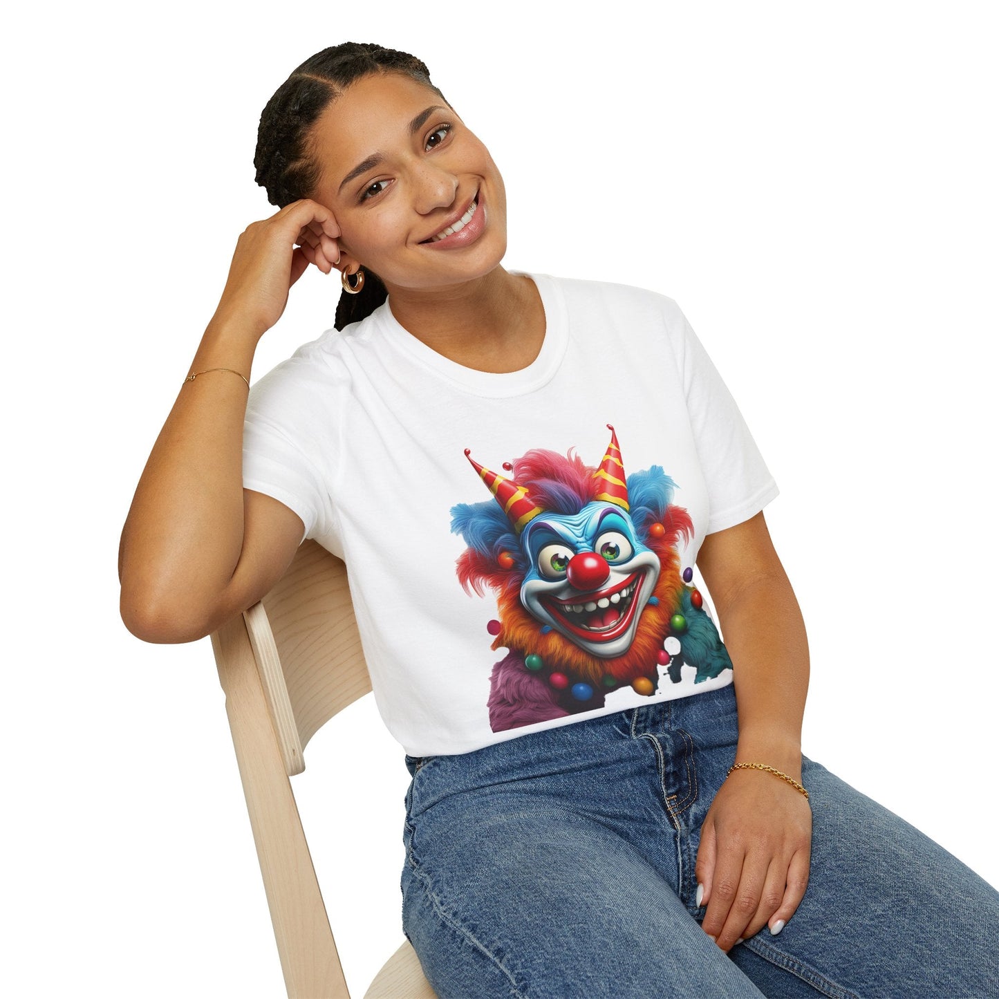 Clown Shirt For Men And Women Funny Circus Tee Scary Man Shirt Unisex Softstyle Tee