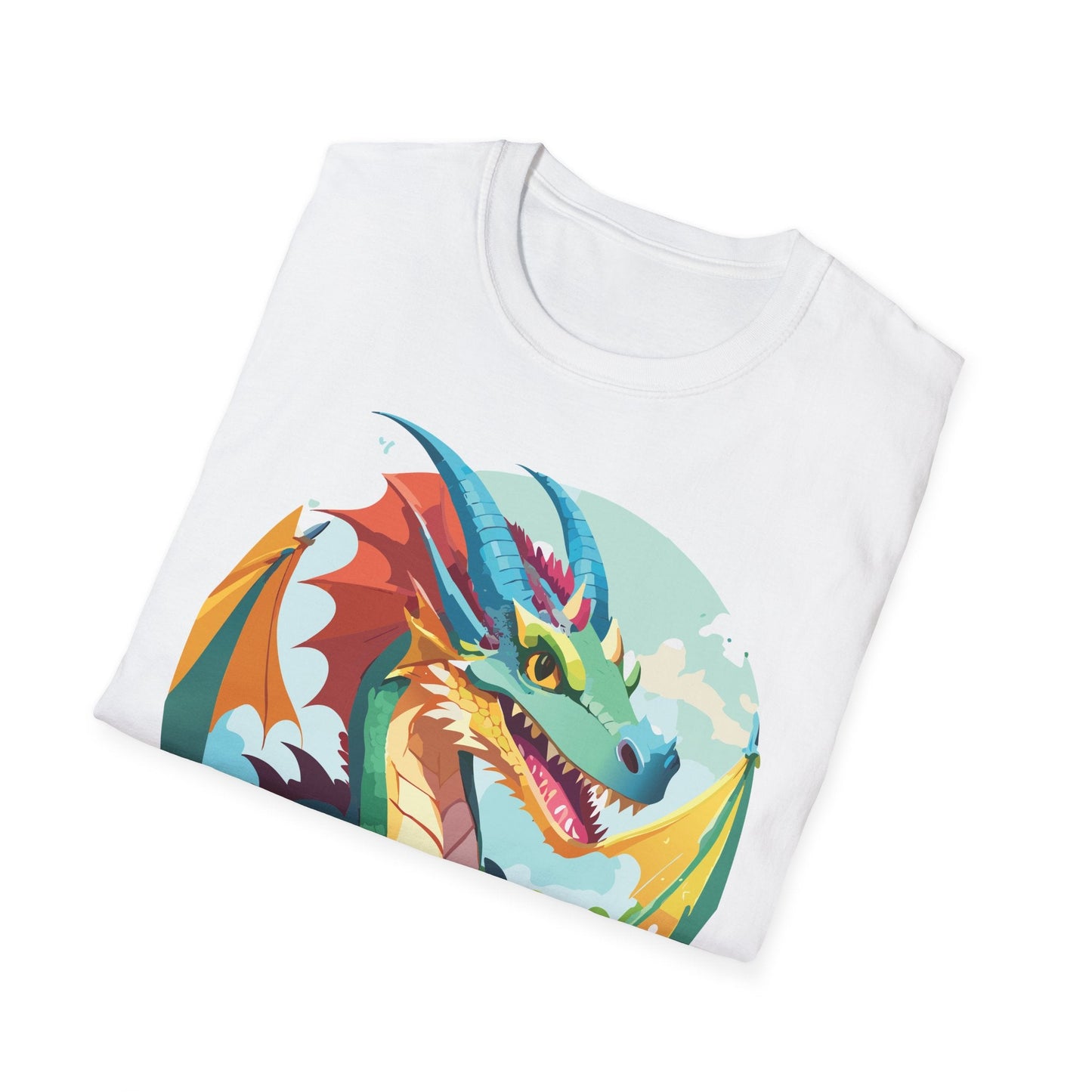 Unisex Dragon Graphic Tee By Gildan Softstyle 64000 Short Sleeve Cotton Tee Art Design