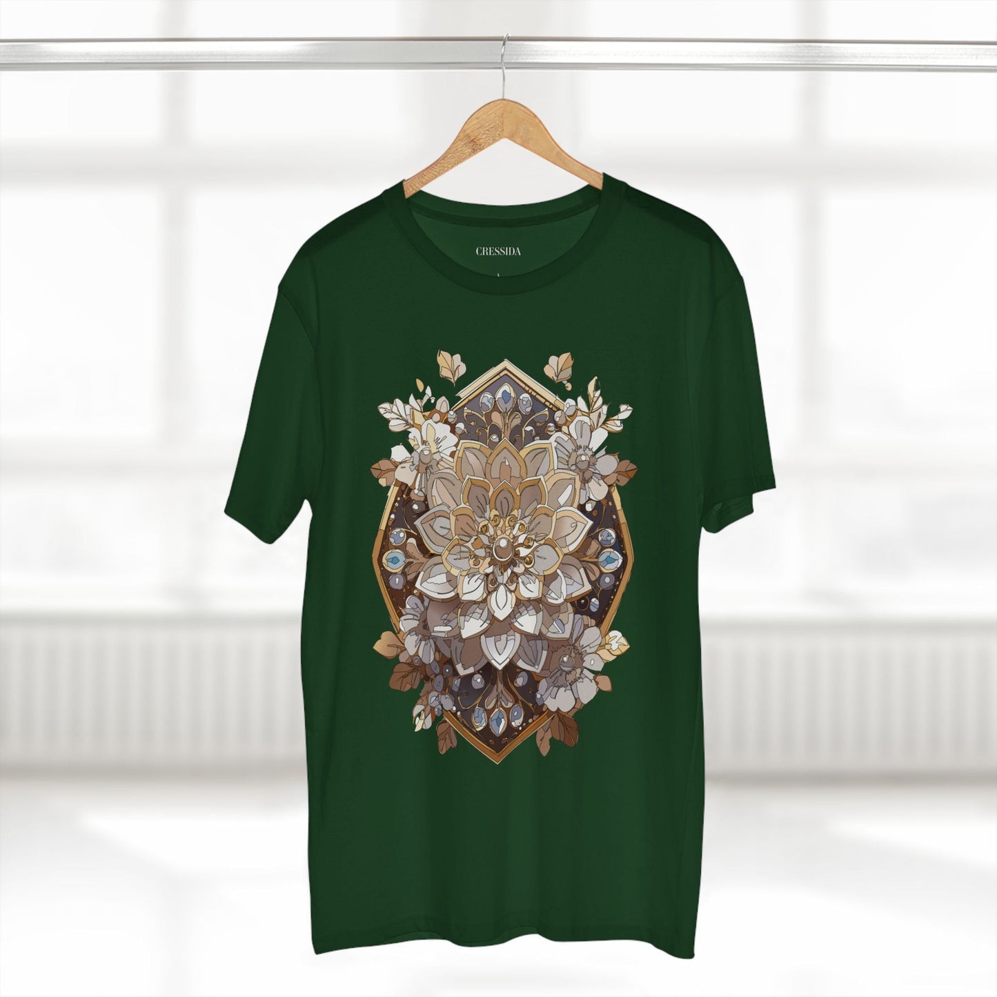 Floral Graphic T-Shirt Unisex 100 Cotton Art Design with Antique Flowers Tee 15
