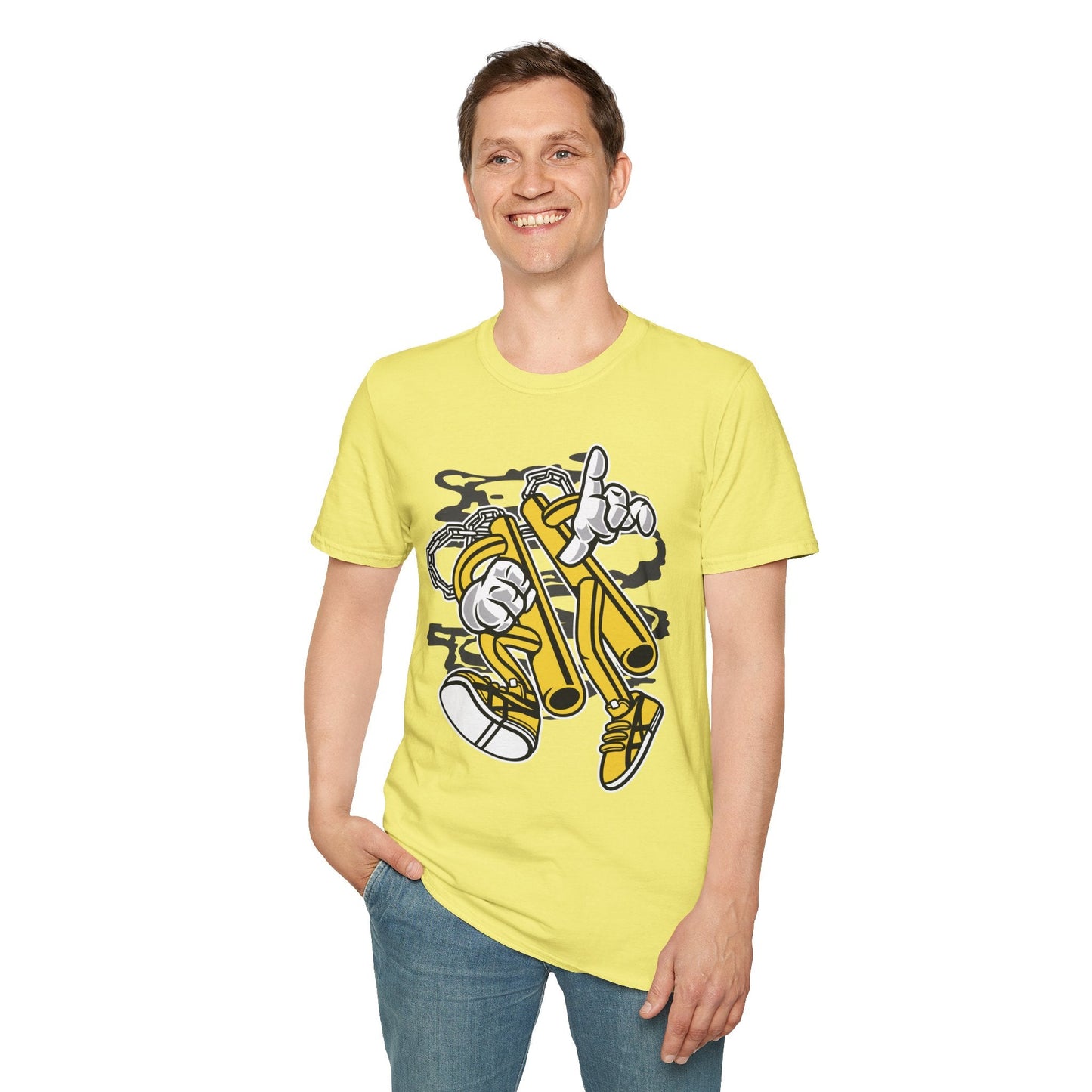 Cartoon T Shirt Animation T Shirt Funny Tee Unisex Softstyle 100 Percent Cotton 64000