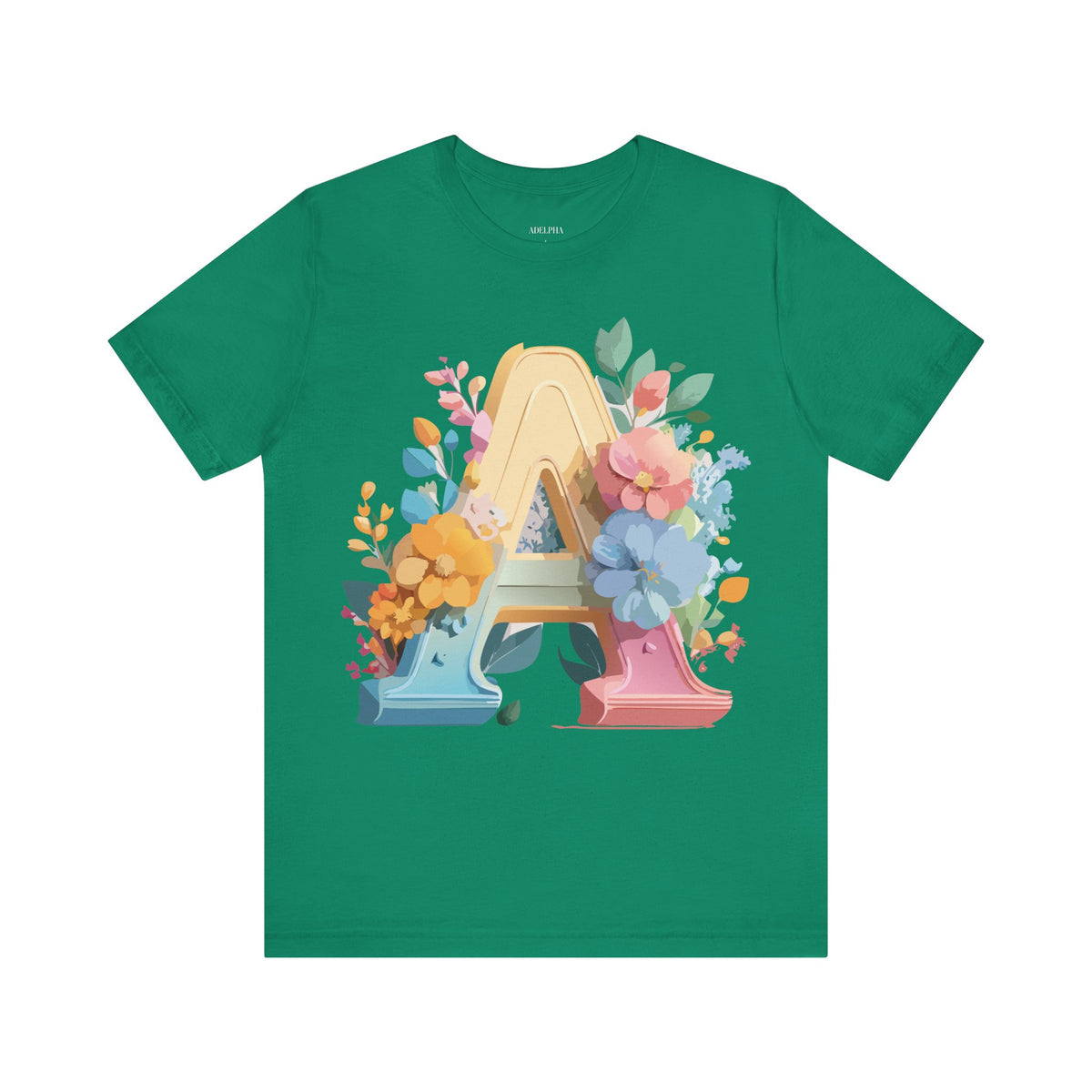 Letter A Graphic Unisex Cotton Bella+Canvas Tee with Art Letter Design