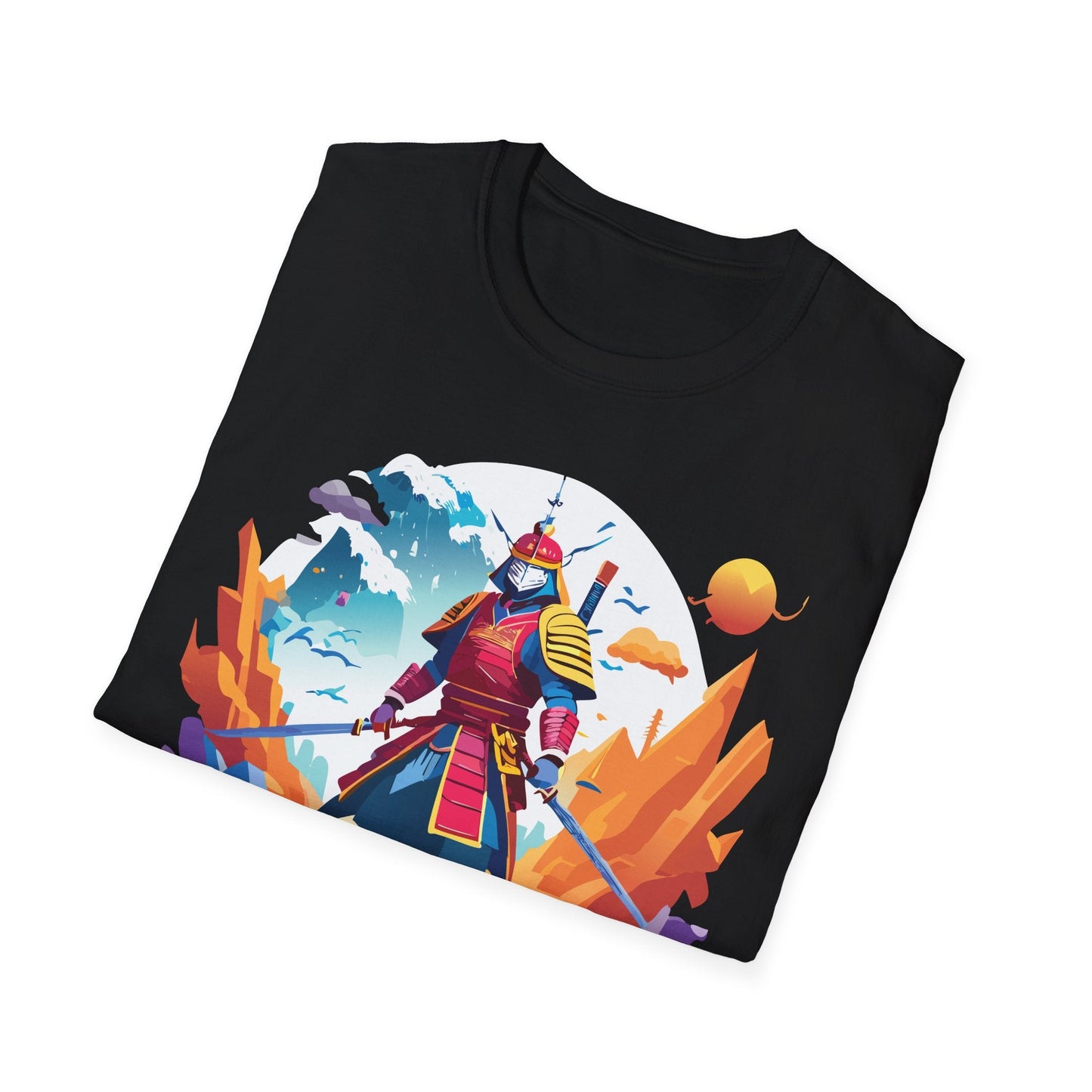 Samurai Shirt Unisex Short Sleeve T Shirt Gildan Softstyle 64000 100 Percent Ring Spun Cotton Tee