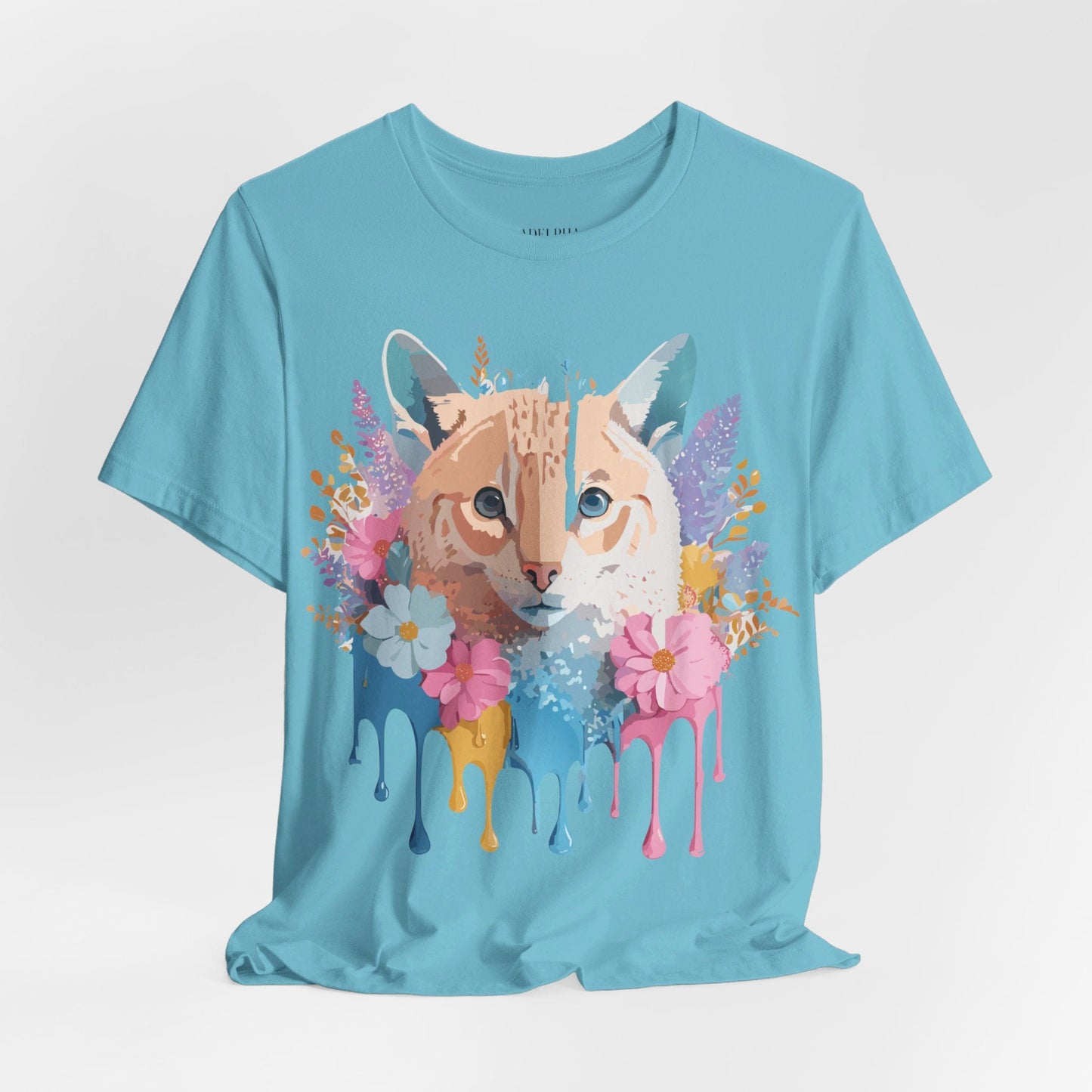 Cat Graphic Tee Unisex Short Sleeve With Adelpha Artwork Vintage Inspired