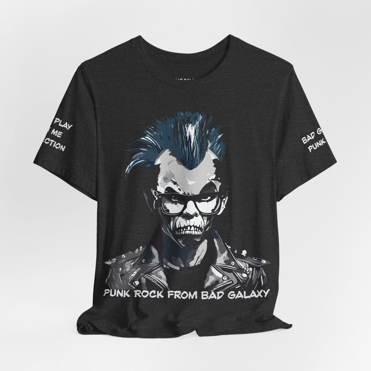 Punk Rock Graphic Unisex Cotton Bella+Canvas Tee with Art Design b38
