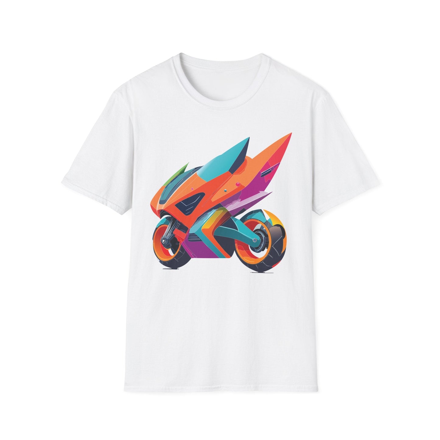Unisex Bike T Shirt Moto Shirt Motorcycle MTB T Shirt 100 Percent Cotton Softstyle