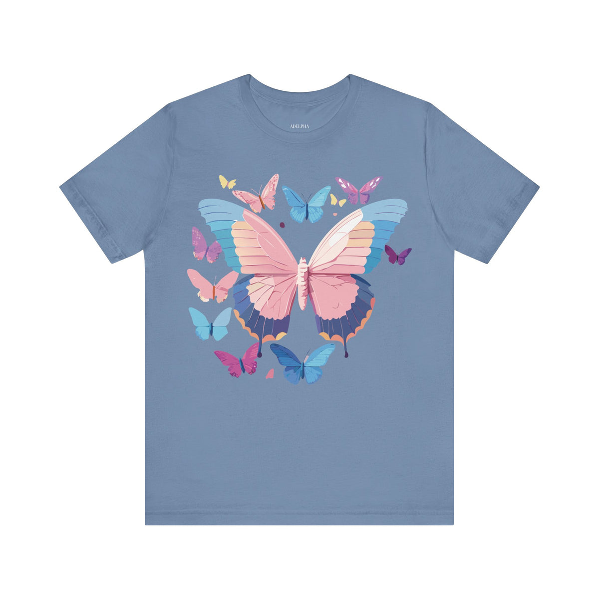 Butterfly Graphic Unisex Cotton Bella+Canvas Tee with Art Design n62