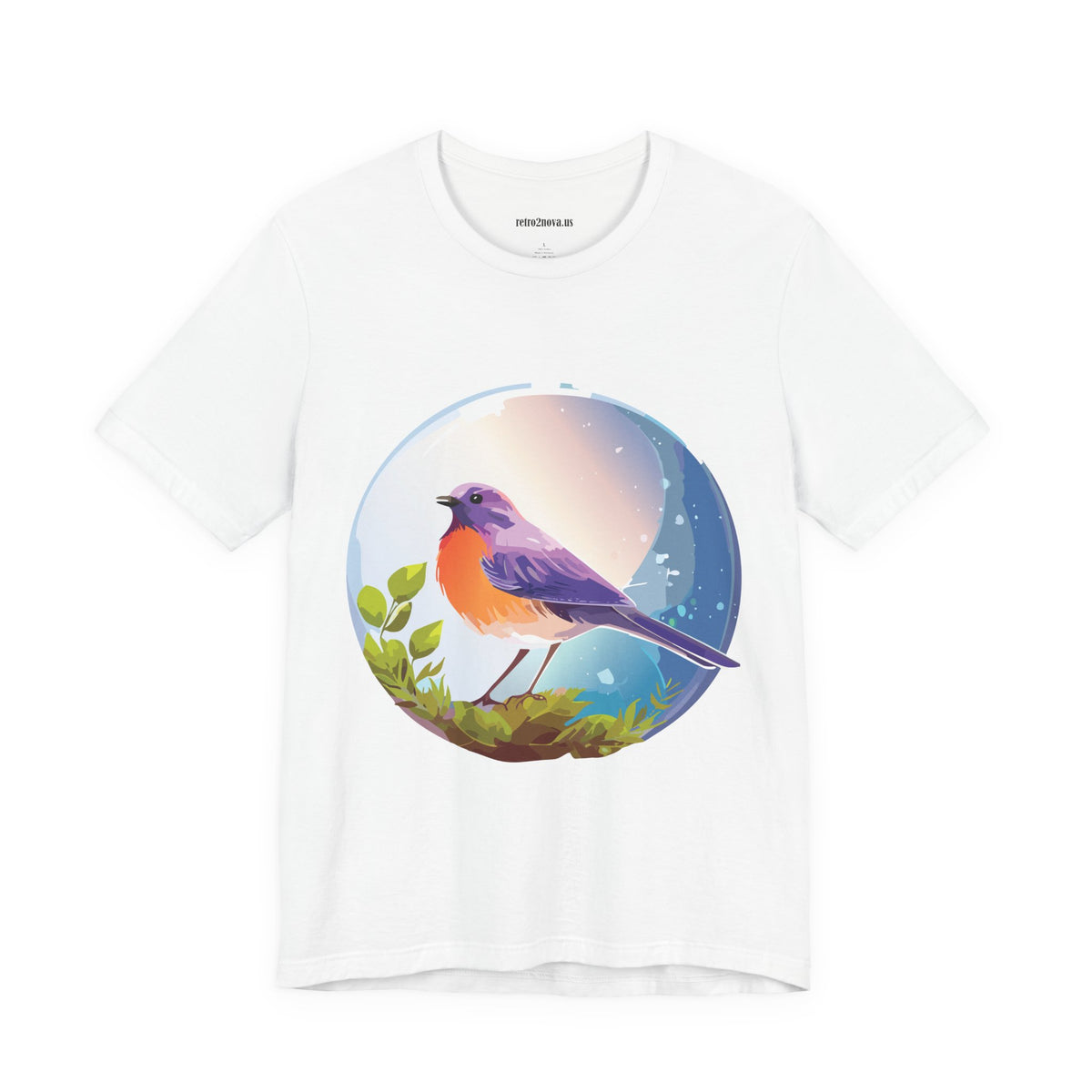 Bird Graphic Unisex Cotton Bella+Canvas Tee with Animal Design ab3