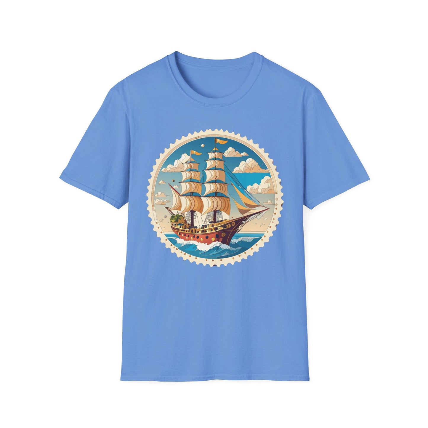 Nautical Ship Frigate Vessel T Shirts Unisex Tee Shirt Softstyle 64000 Ring Spun Cotton Comfort