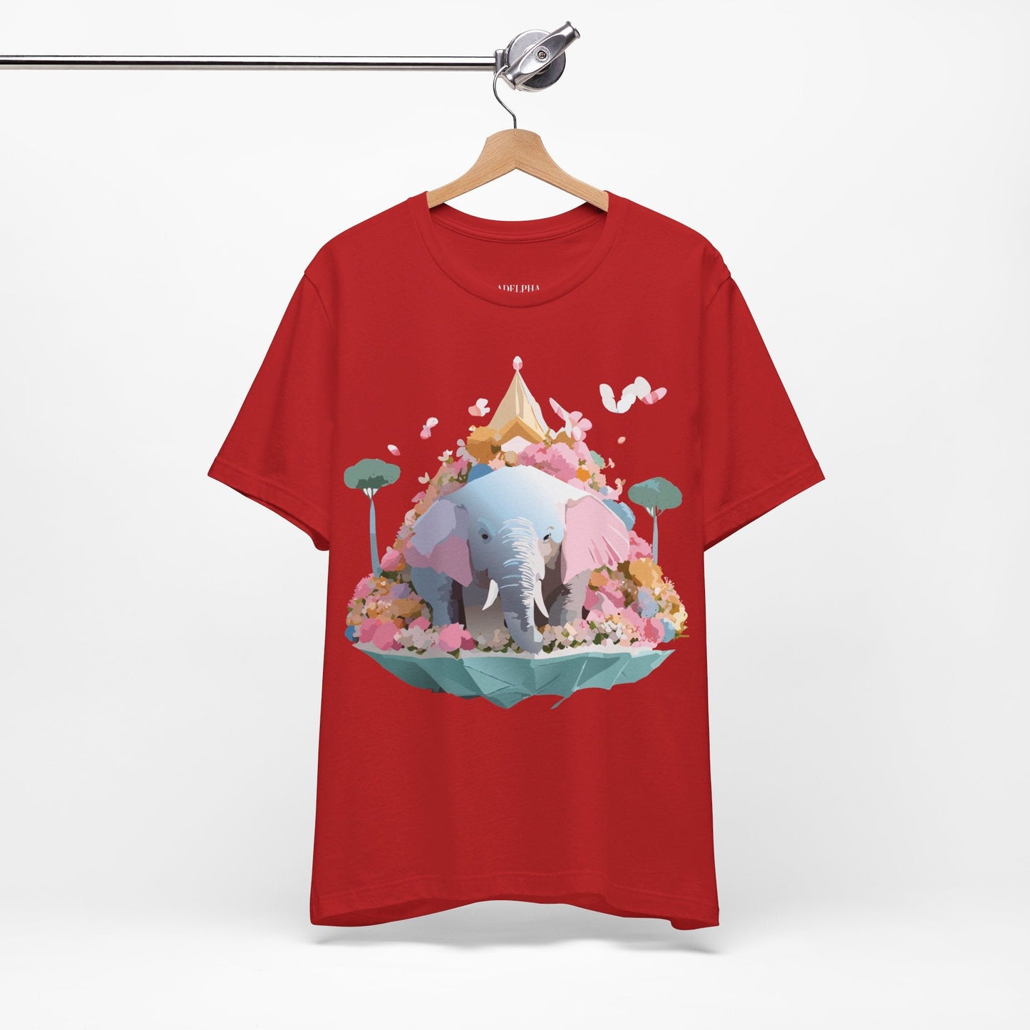 Elephant Graphic Tee Adelpha Unisex Short Sleeve Vintage Inspired Art Design Premium