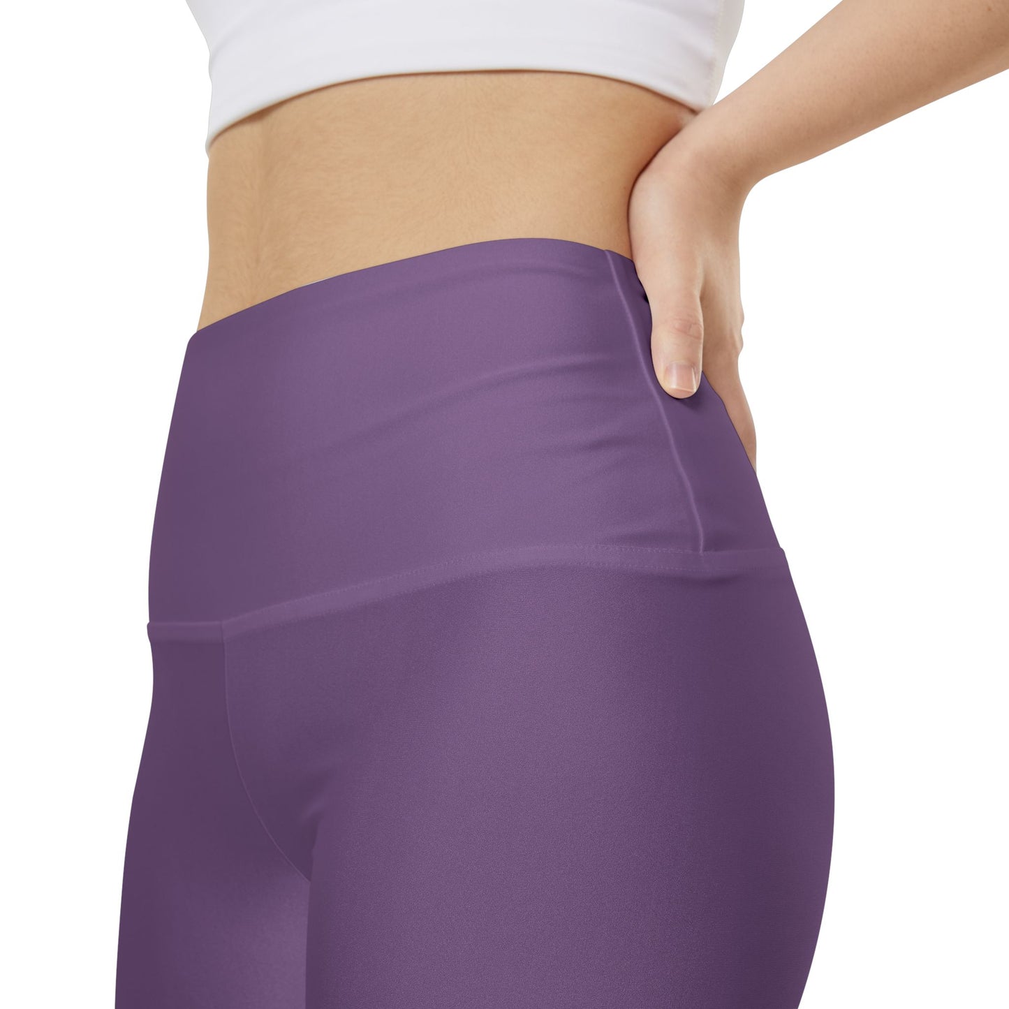 Dusty Lavender Women's Workout Shorts — High-Waisted Purple Active Bike Shorts