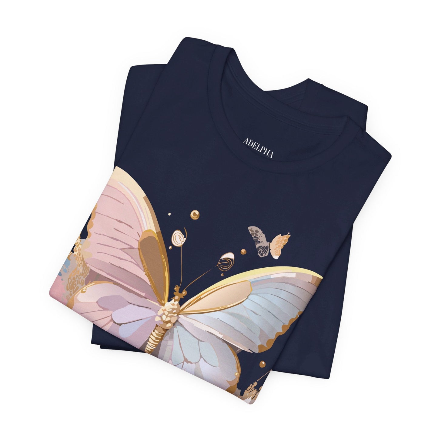 Butterfly Graphic Unisex 100 Cotton Lightweight Vintage Floral Design Jersey Tee 12