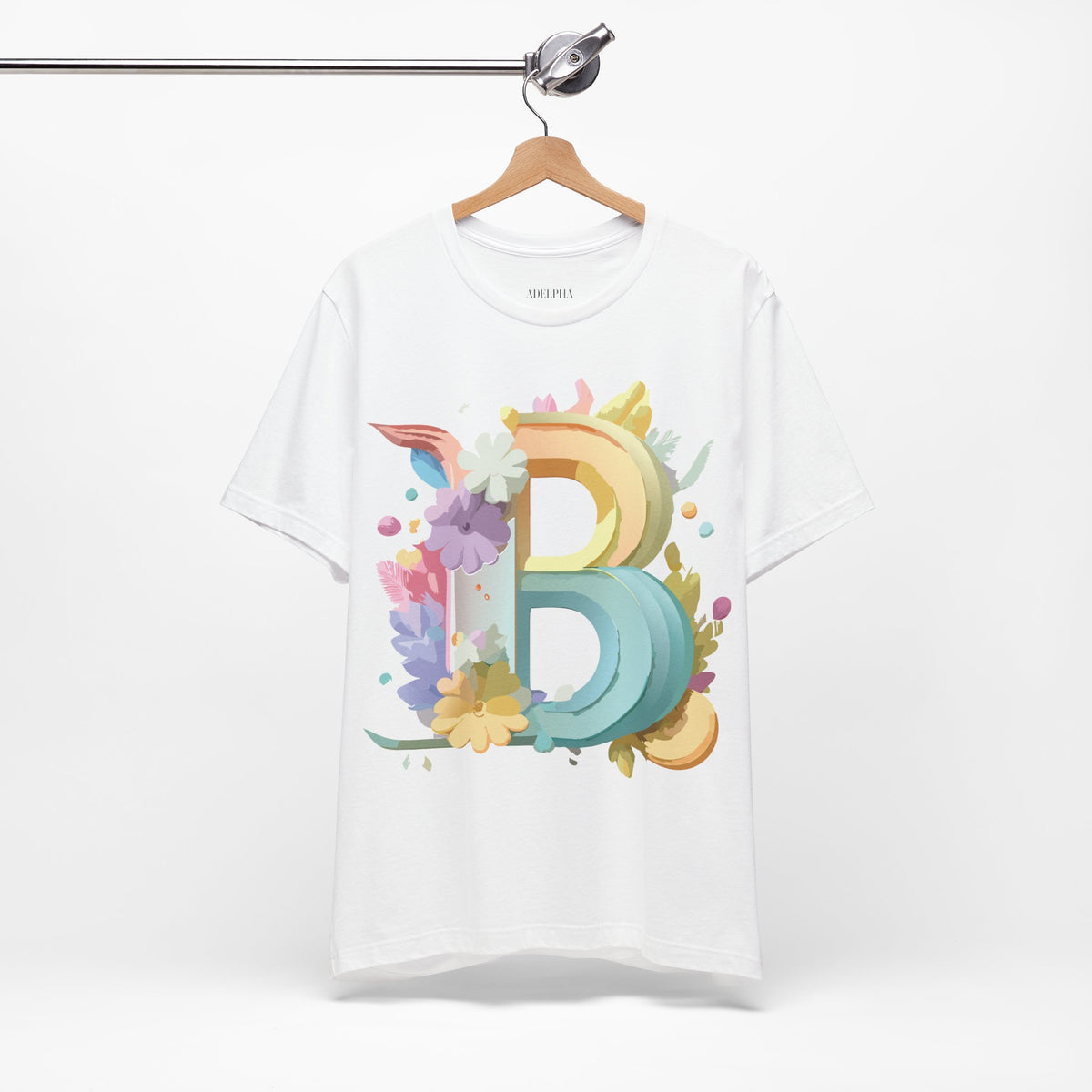 Letter B Graphic Unisex Cotton Bella+Canvas Tee with Art Letter Design