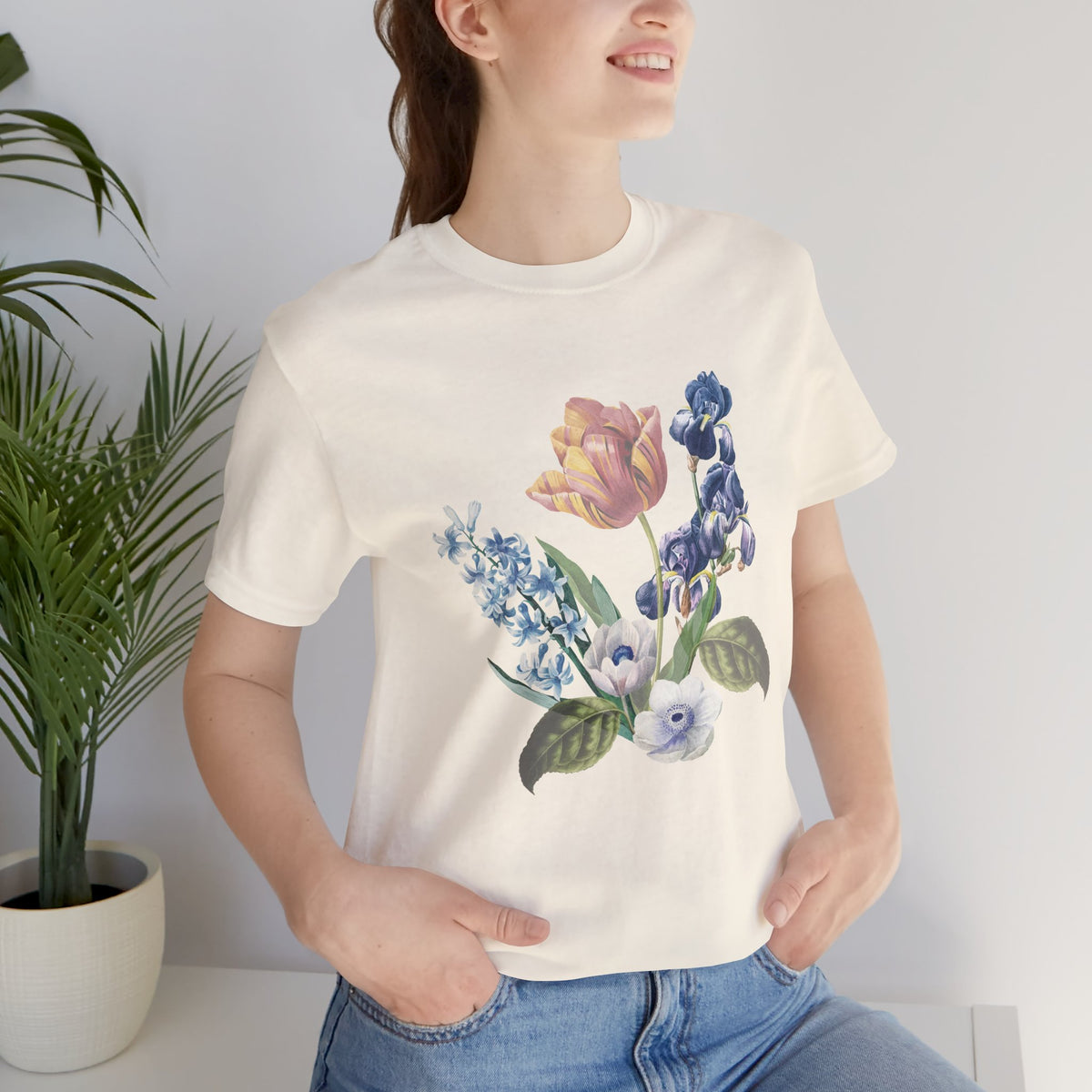 Floral Graphic Tee Shirt - Bella+Canvas Unisex 100 Cotton 52