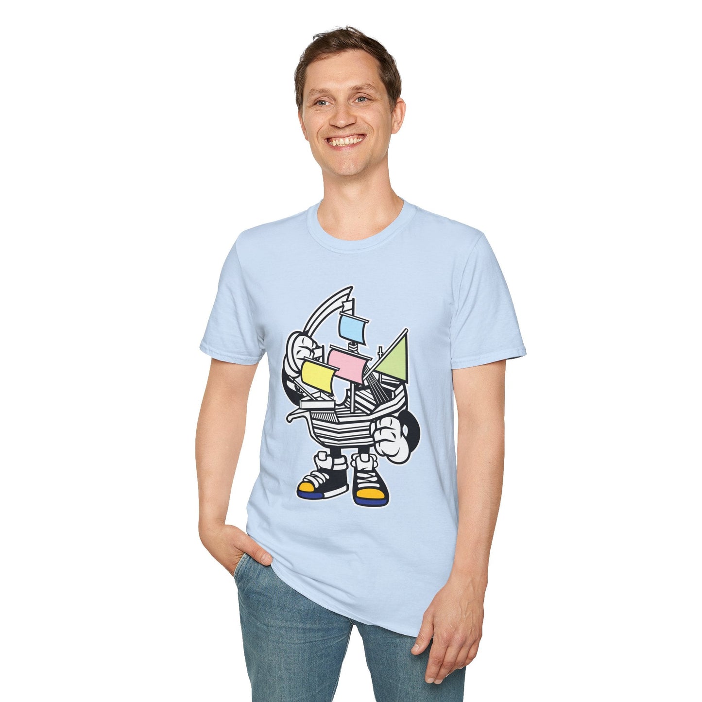 Cartoon T Shirt Animation Tee Funny Unisex Gildan Softstyle 64000 Short Sleeve Cotton