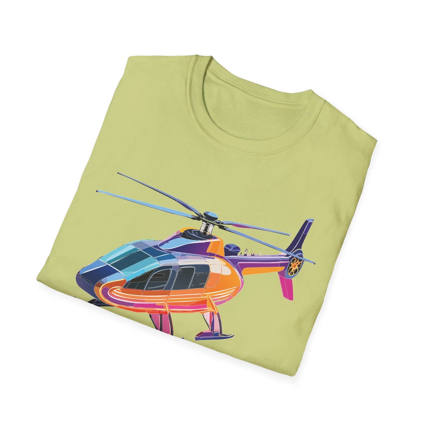 Chopper Helicopter Shirt Unisex Tee Gildan Softstyle 64000 Lightweight 100 Percent Cotton