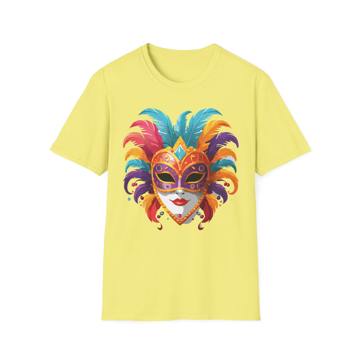 Mask Masquerade Carnival Graphic Tee Gildan Unisex 100 Cotton Tee Shirt h30