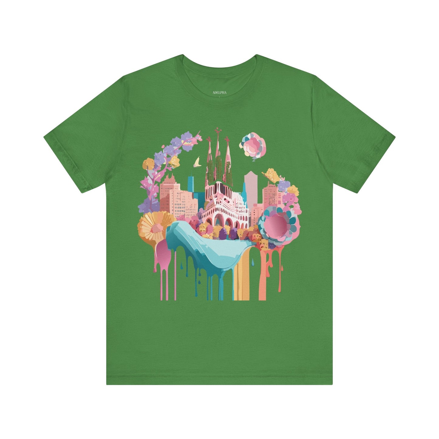 Tourist Shirt Barcelona Graphic Tee Unisex Vintage Style Adelpha Artwork Art Design Tee