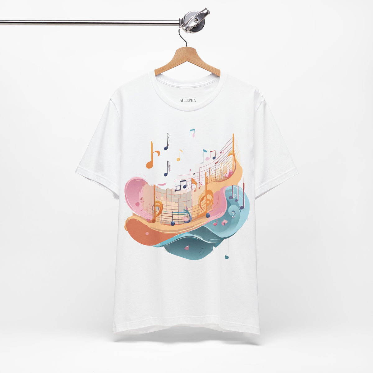 Music Graphic Unisex Cotton Bella+Canvas Tee with Art Design m139