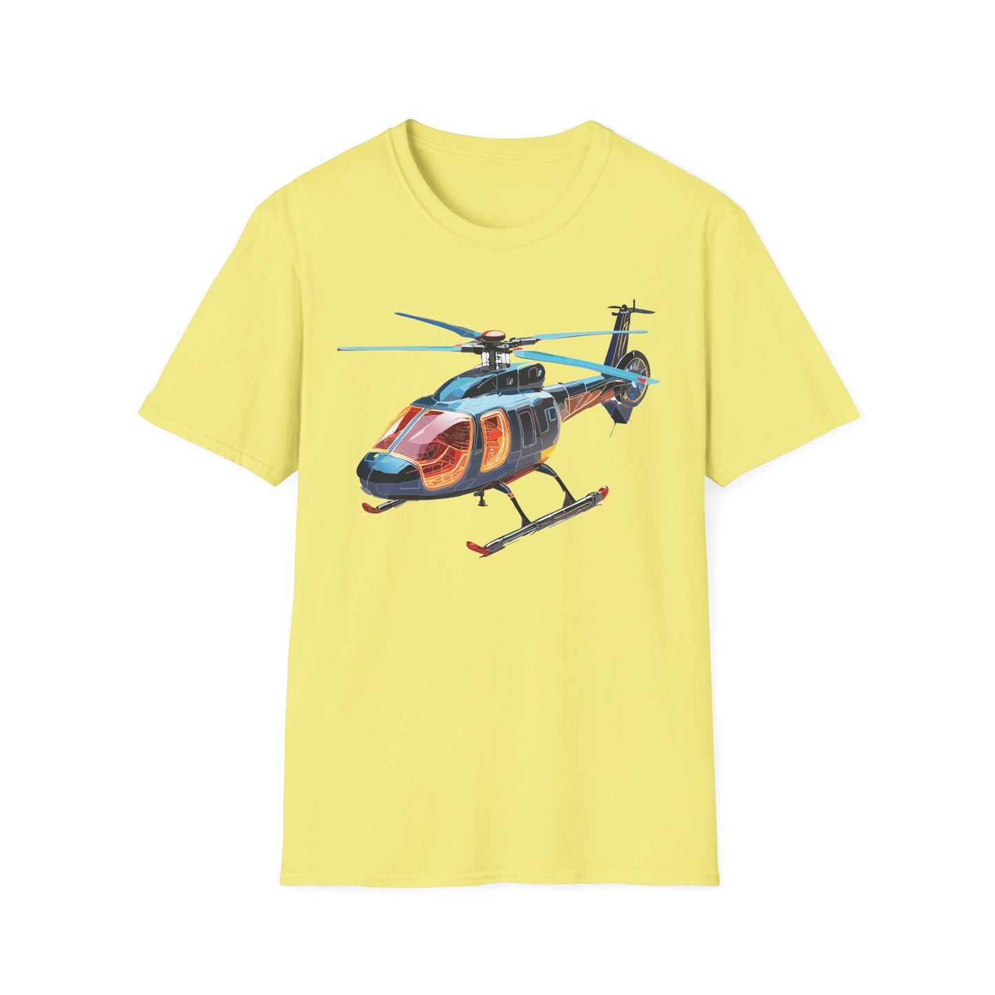 Chopper Helicopter Graphic Unisex Cotton Softstyle Short Sleeve Tee 6