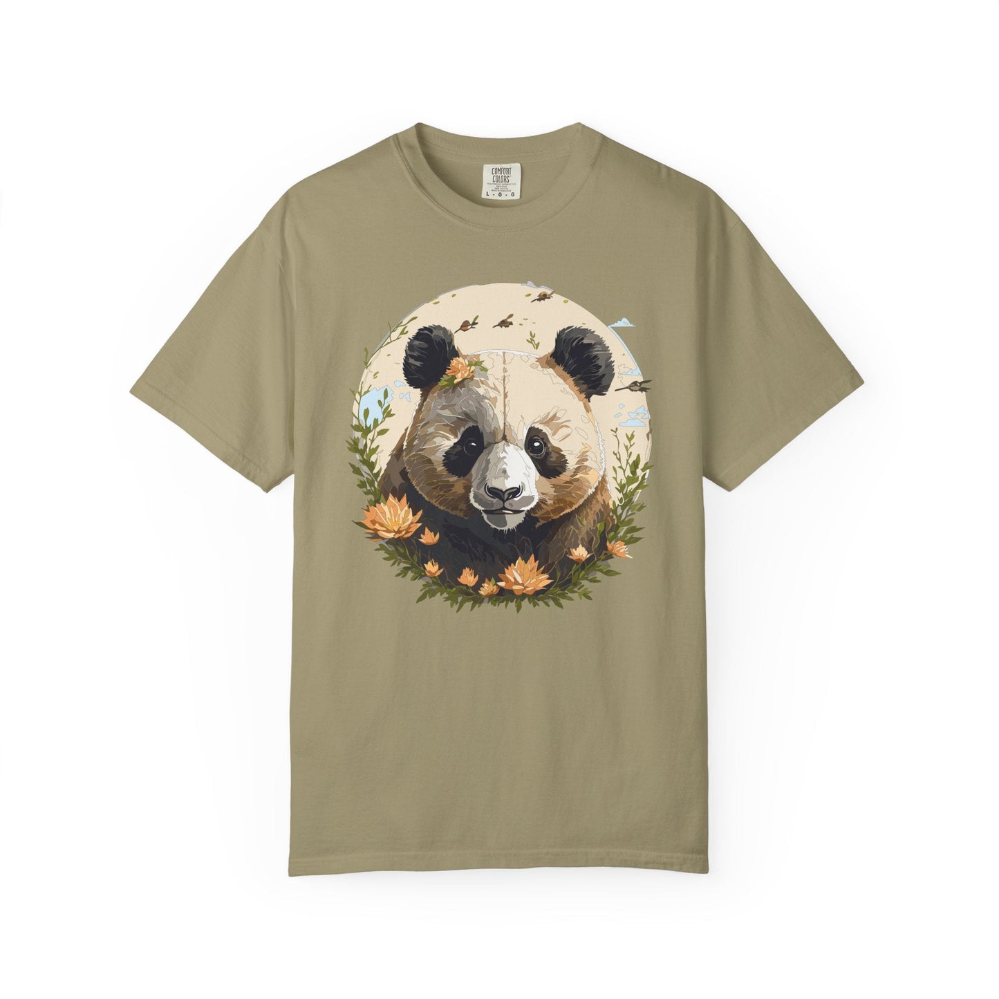 Panda Portrait Graphic T-Shirt Unisex Cotton Floral Animal Art Tee p9