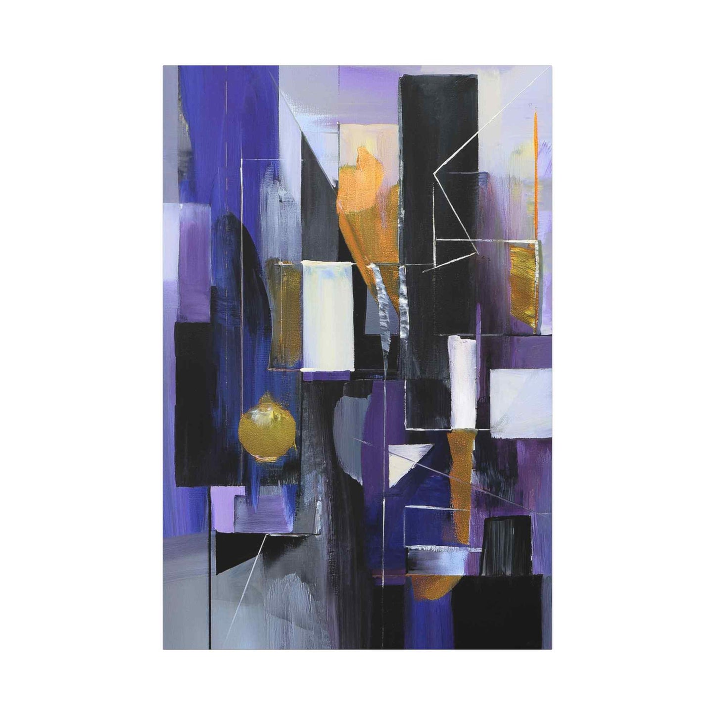Purple Abstract Painting Print Canvas 20x24,20x30,24x30, 24x32,24x36,30x40, 32x48,36x48,40x60 Pine-Wood Inner Frame ABS-31