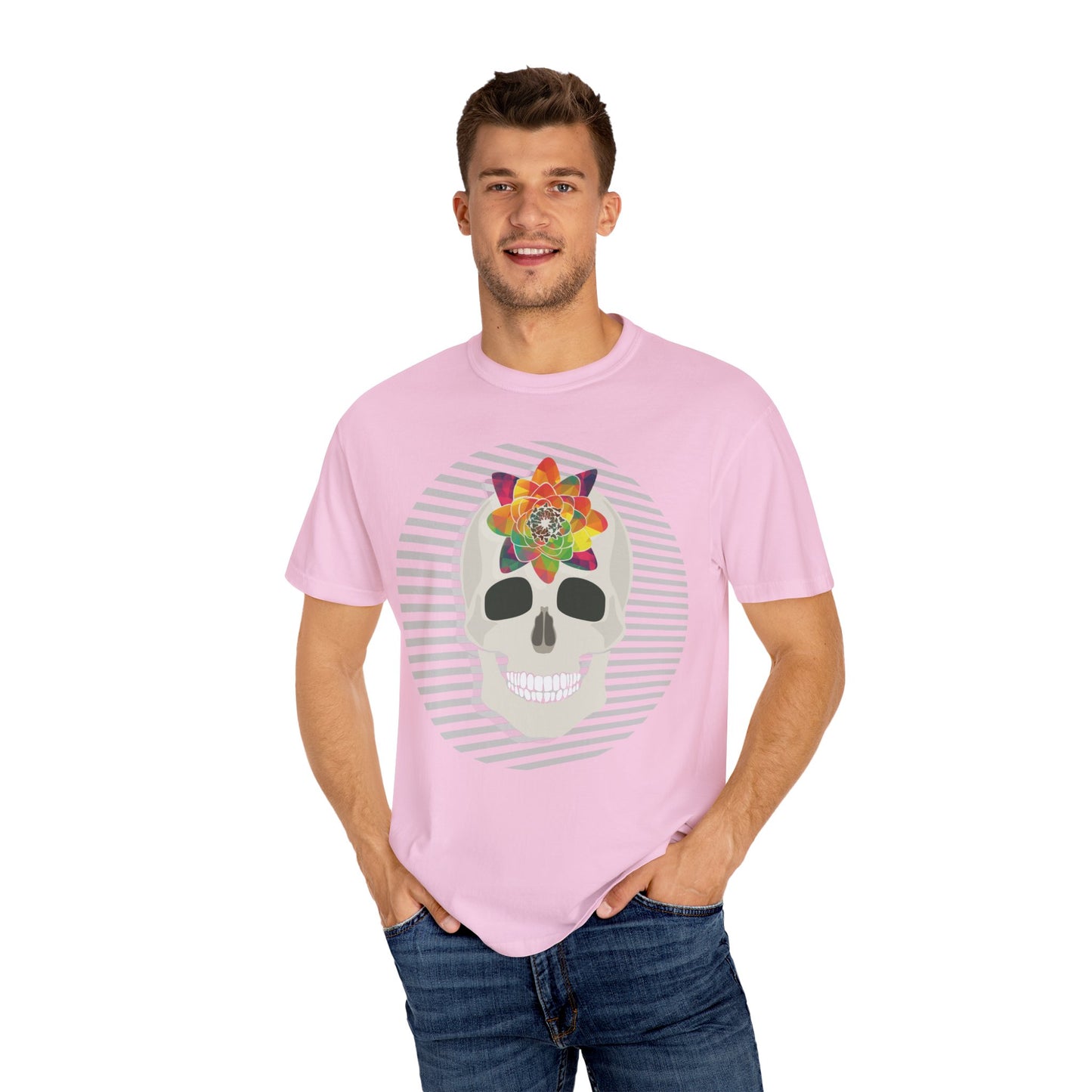 Unisex Cotton Tee Shirt with Skull