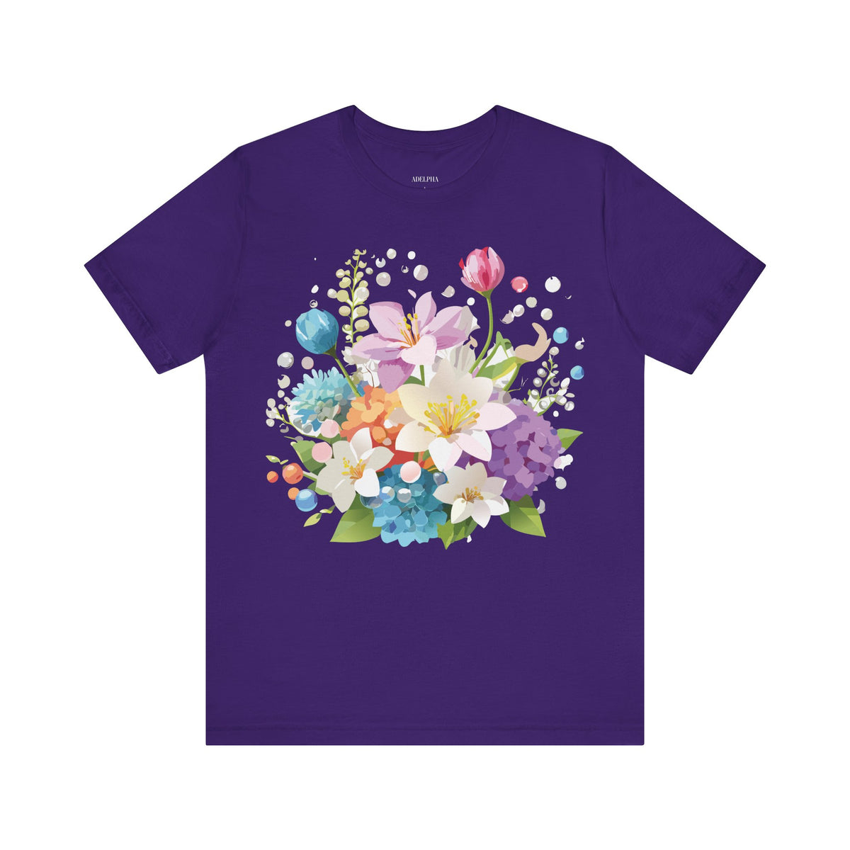 Floral Graphic Tee Shirt - Bella+Canvas Unisex 100 Cotton 3