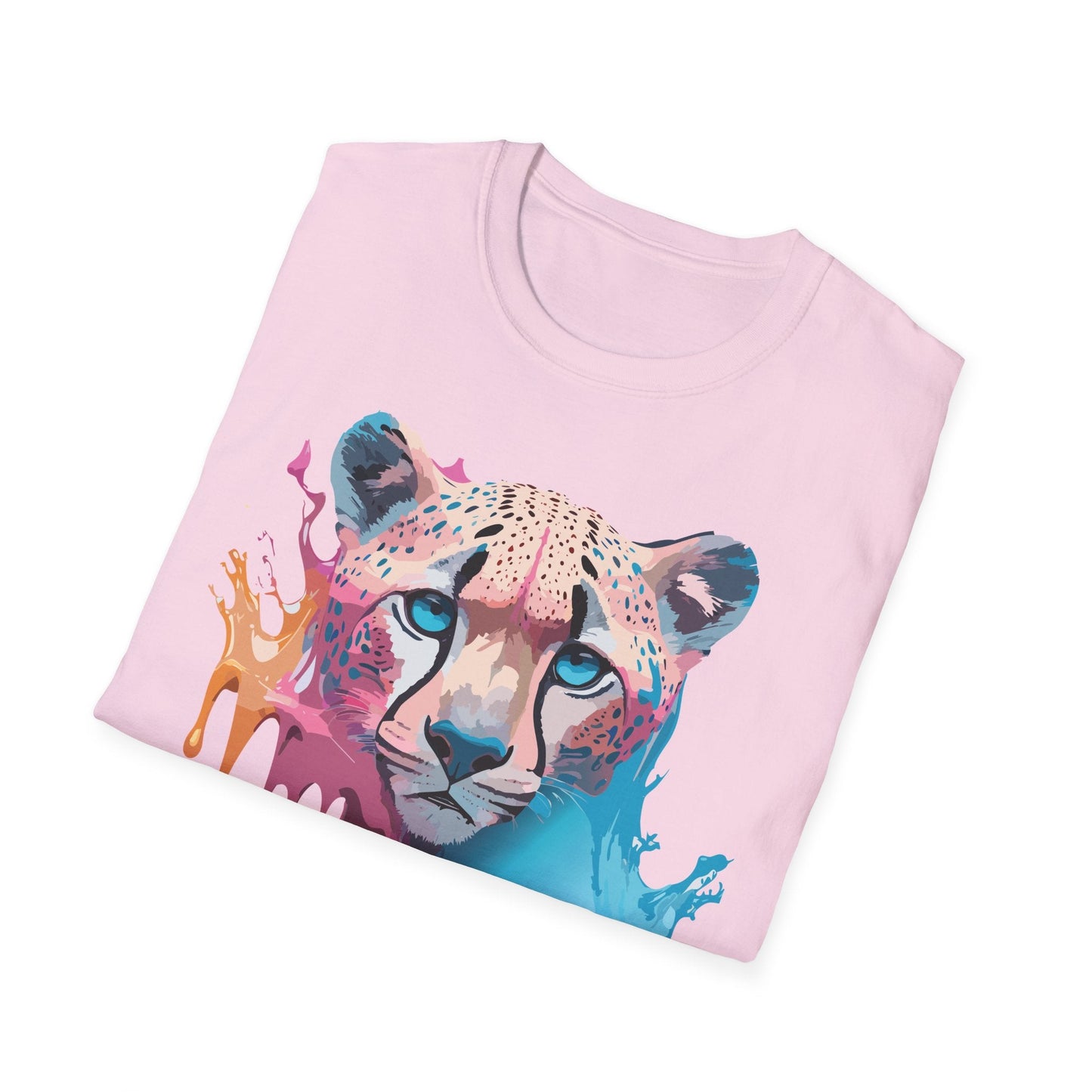 Unisex Cheetah Tee Softstyle Gildan 64000 100 Percent Cotton